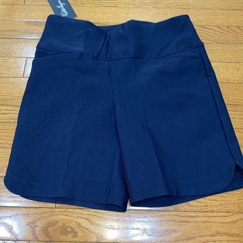 Walter Hagen Women's Tummy Control‎ 7'' Golf Shorts Blue Pull On Medium Sculpt